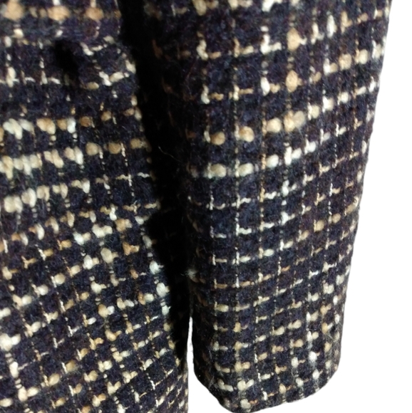 Anne Klein Belted Coat Wool Mohair Alpaca Lined Brown Large - Picture 5 of 8